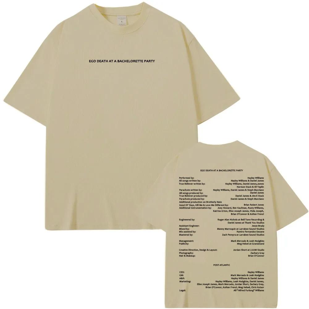 T-Shirt EGO DEATH AT A BACHELORETTE PARTY Hayley Williams 2026 NUOVA TEE Moda Alta Qualità Stampa Grafica Abbigliamento Cotone