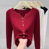 1116 Early Autumn New Twist Pattern Single-breasted Knitted Cardigan Women's Gentle Wind Soft Waxy Casual Versatile Sweater Jacket
