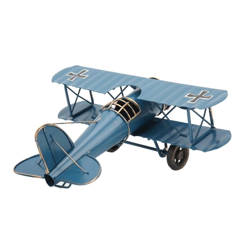 Wrought Iron Retro Metal Airplane Vintage Iron Aircraft Model Desktop Decor
