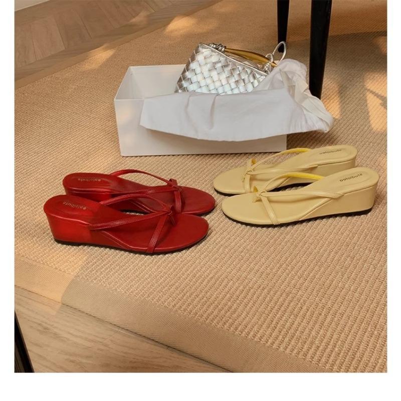 High-heeled Shoes with Thin Straps and Flip-flops for Women