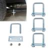 4-piece Leaf Spring Clamp Set, Stainless Steel Square Clamp, U-bolt, And Right-angle U-screw For Leaf Springs Up To 2.5 Inches
