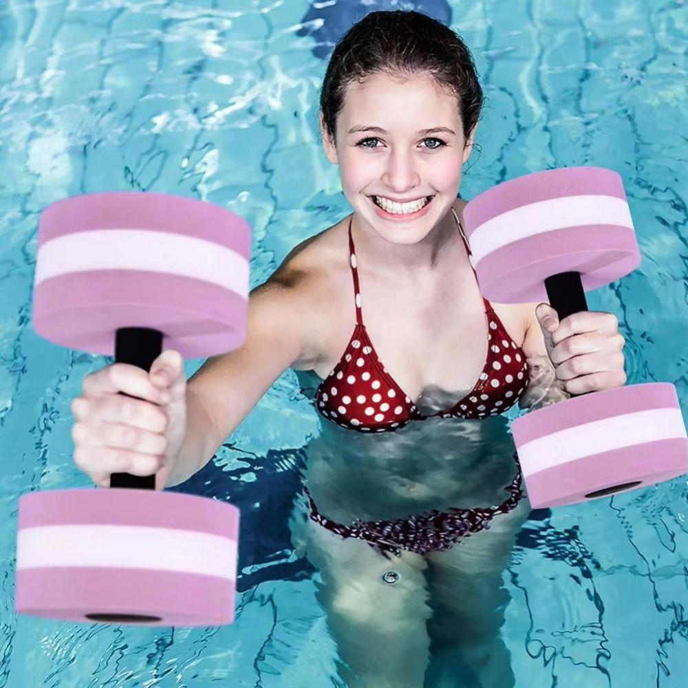 1 Pair Body Shaping Water Aquatics Dumbbell Floating Pool Exercise Dumbbell Exercise