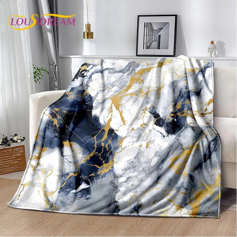 2025 New Style Colour Gold Marble Luxurious Blanket,Soft Throw Blanket for Home Bedroom Bed Sofa Travel Picnic Cover Kid Gift