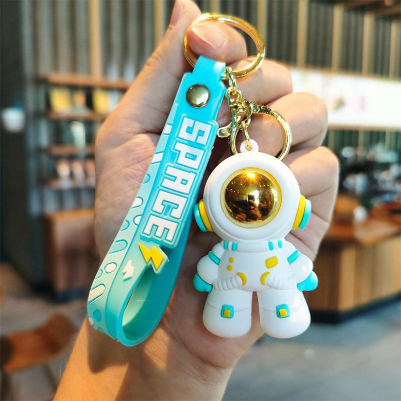 Trendy Astronaut Cartoon Keychain: Cute Figure Ornament & Bag Accessory Individual Packaging