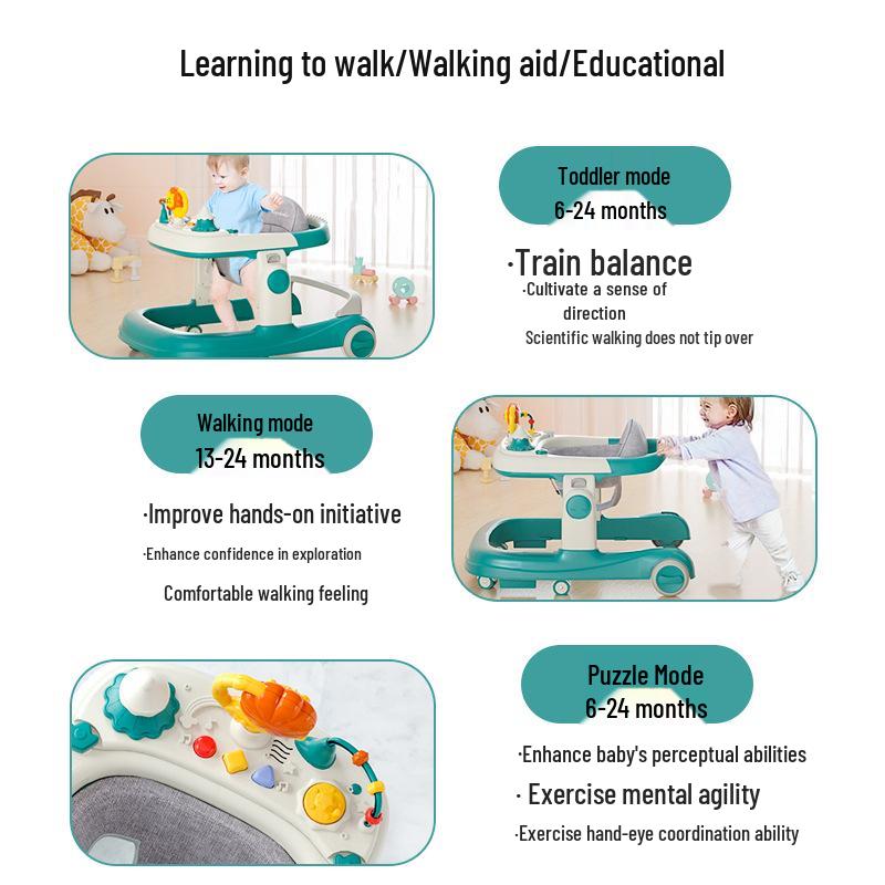 Multi-Functional Baby Walker: Anti-Tip, O-Leg Prevention, Children's Toy Bicycle