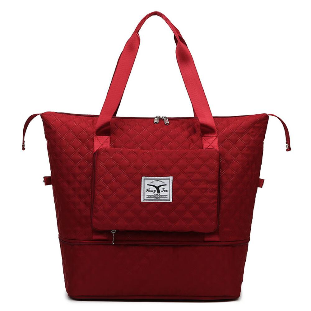 The Diamond Lattice Folding Travel Bag Can Be Extended with Large Capacity Dry and Wet Separation Travel Length 40cm Wide 21cm High 28CM Extended 12cm