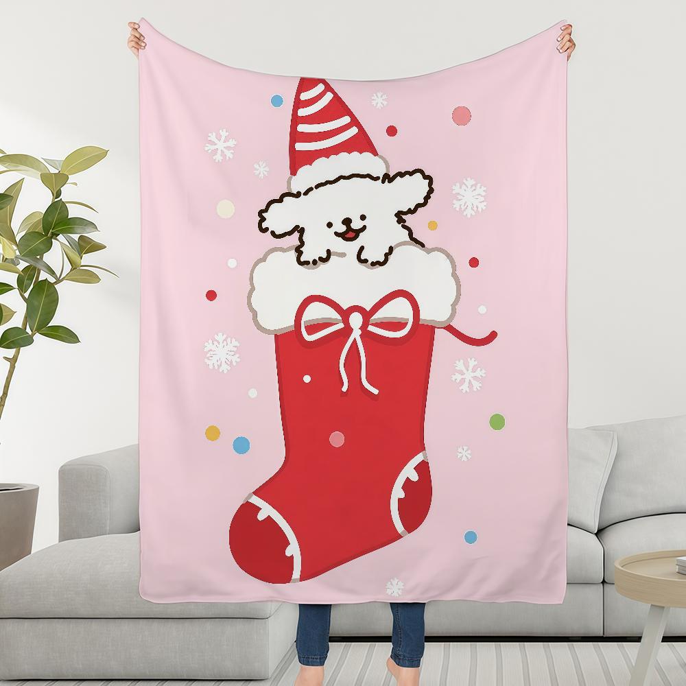 Blanket Throw Cute Super Cosy Plush Living Room Sofa Couch Christmas Dog Childish Birthday Line Gifts
