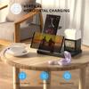 6 In 1 Wireless Charger Stand Alarm Clock Night Light Fast Charging Station Dock for Samsung S23 S22 Galaxy Watch 6 5 4 3 2 Buds