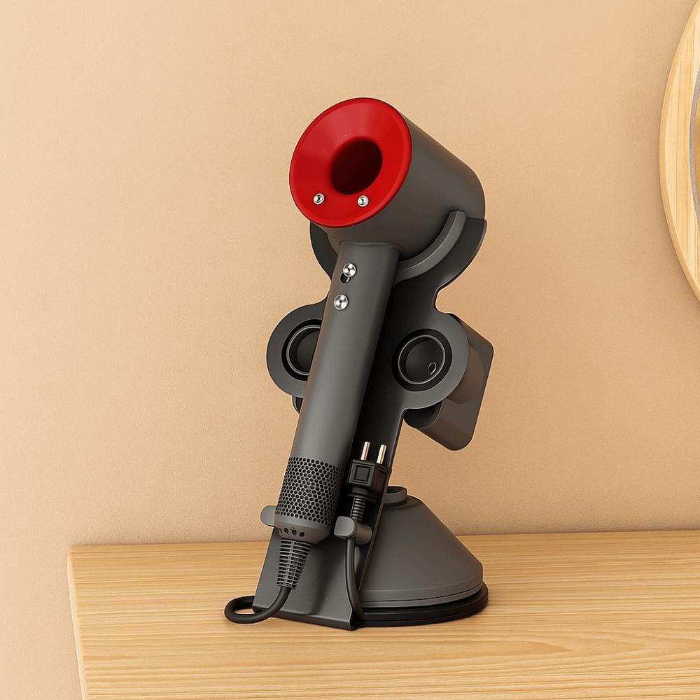 3-In-1 Hair Dryer Holder Metal Bathroom Organizer Portable Hair Dryer Storage Rack  for Home