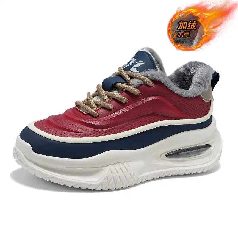 Fashion Furry Winter Women's Flat Shoes Female Loafers Red Fuchsia Sneakers Sport Special Special Use Shors Loafersy Vzuttya Tennes