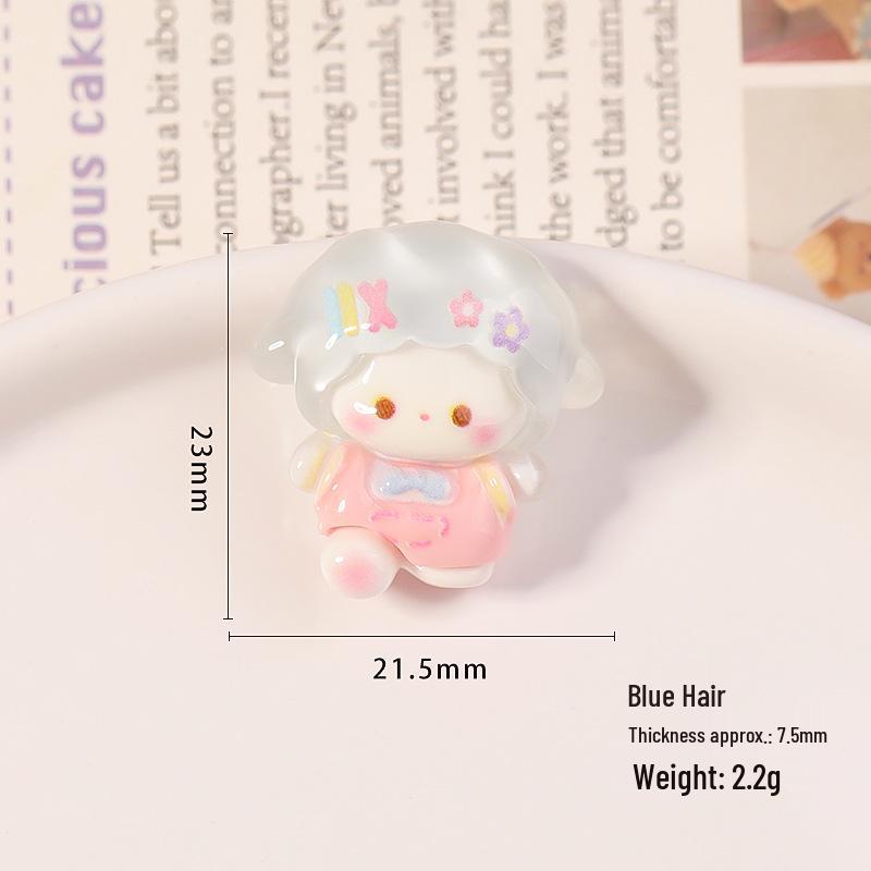 Adorable Cartoon Resin Sheep Accessories - Transparent Ice DIY Patch for Phone Cases, Refrigerator Magnets, Shoe Charms