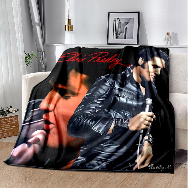 Elvis Flanelldecke Weich Warm Ganzjahresdecke, Design für Camping, Autoreisen, Wandern Sofa, Bett, Büro Perfektes Geschenk für Partys
