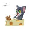 Cute Cat Mouse Game Block Toys Micro Mini Building Blocks Anime Figure Cartoon Toys DIY Assembly Bricks Kids Gifts