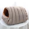 Warm Removable All-Season Cat & Dog Bed - Half-Closed Kitten Nest Pad