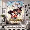 Wall Hanging Tapestry With Custom Name & Text, One Piece Decorative Tapestry For Bedroom