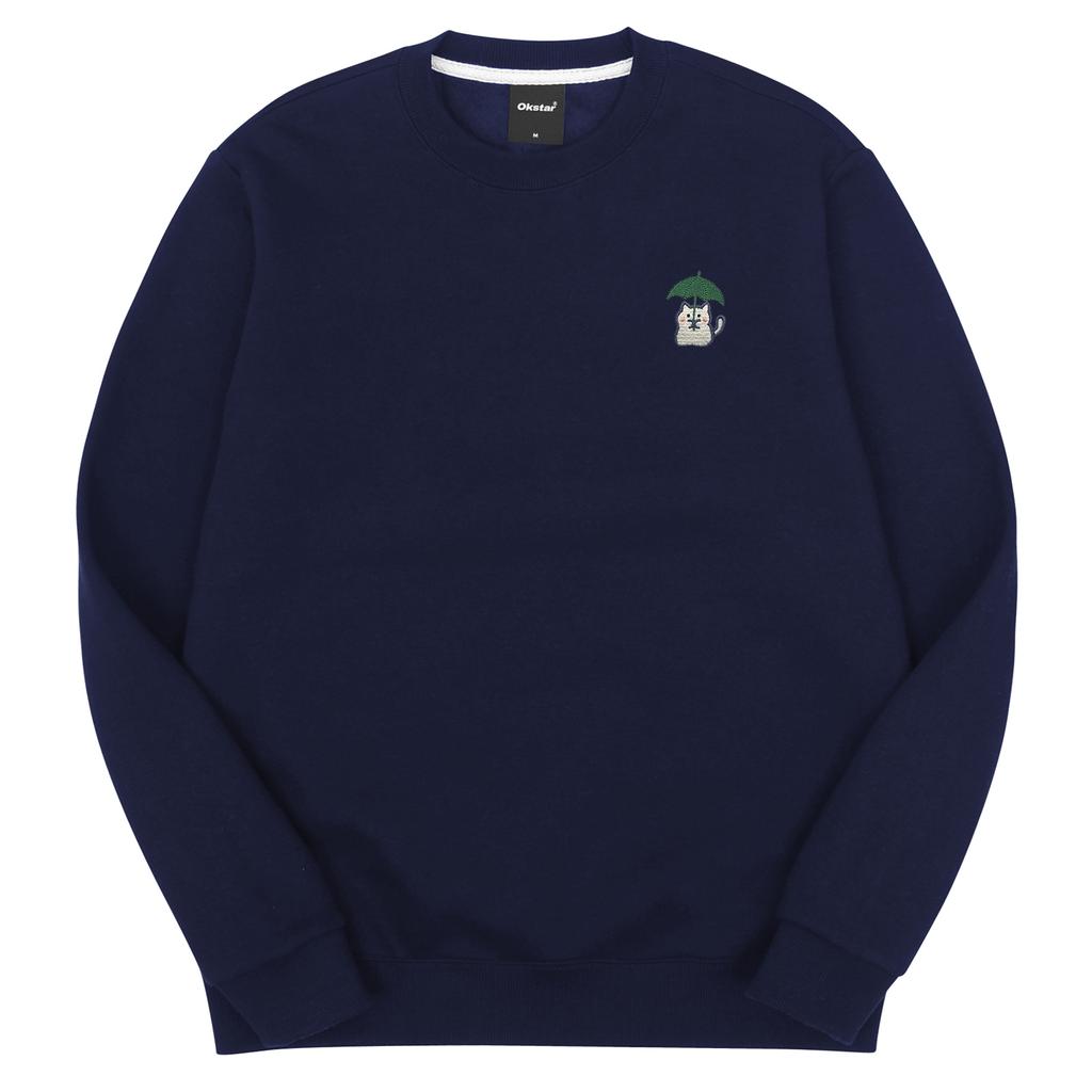 OKSTAR Rain Cat Embroidered Special Double-Sided Sweatshirt (Type C)