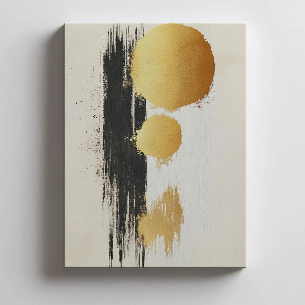 Energetyczne Złote Koła Energetyczne Złote Koła, 50X70 Cm, Rama Aluminiowa Czarna, Papier Matowy 230 Gsm