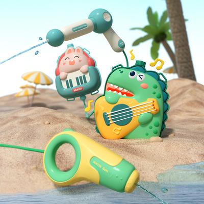 Large Capacity Cute Animal USB Rechargeable Electric Backpack Water Gun Pull-out Summer Swimming Pool Children's Toy