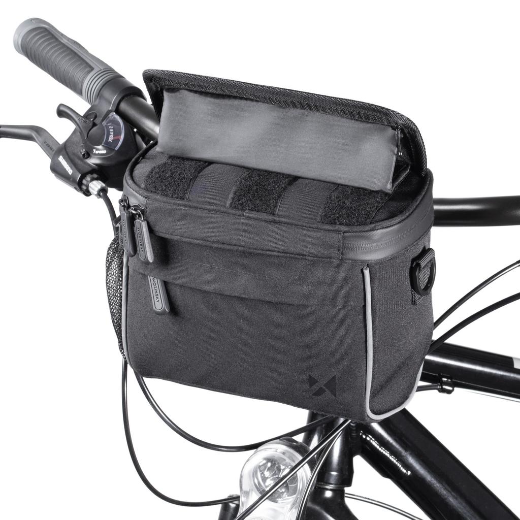 Wozinsky 4L Black Bike Handlebar & Shoulder Bag