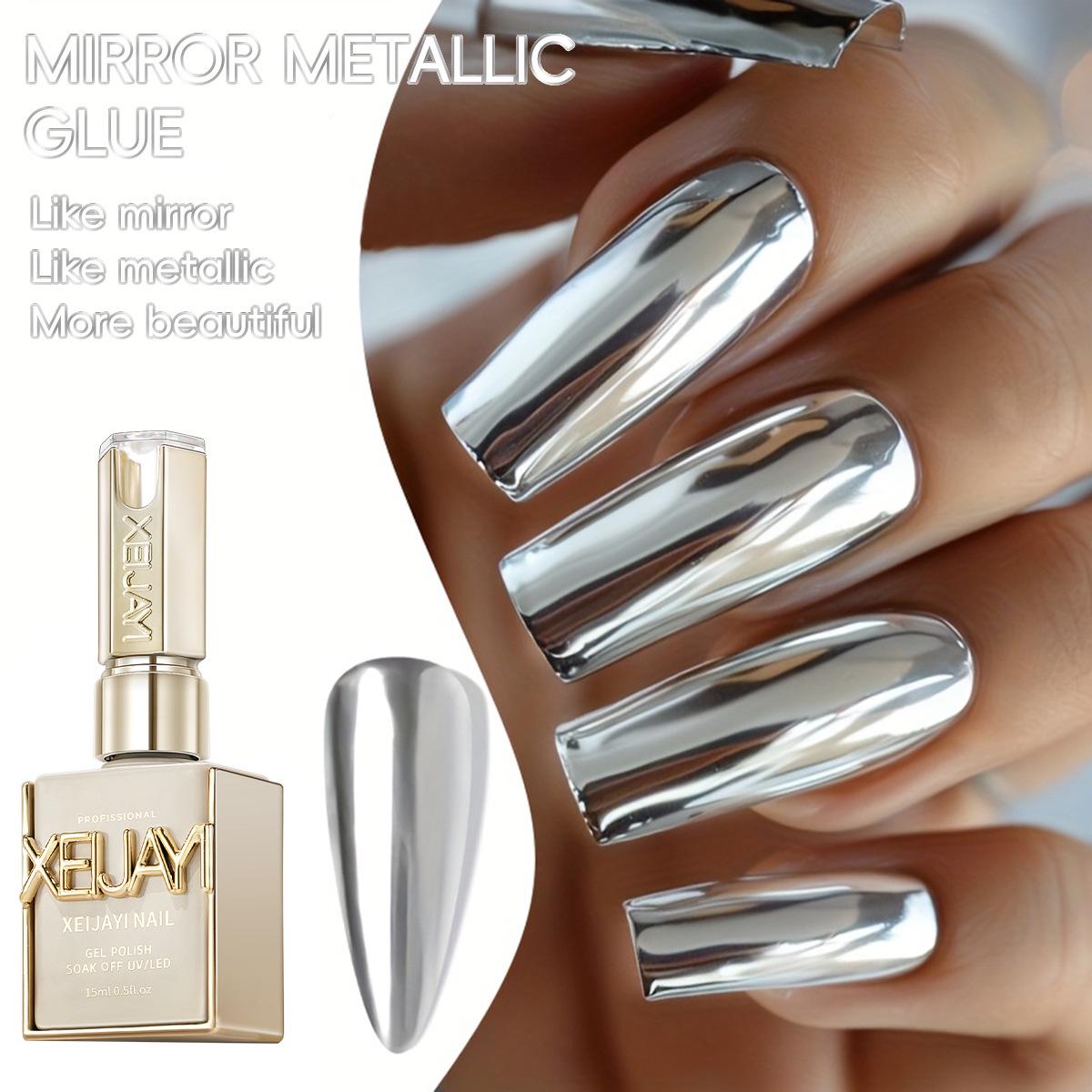 

2025 Продвинутый серебристый металлик гель-лак с кулиской