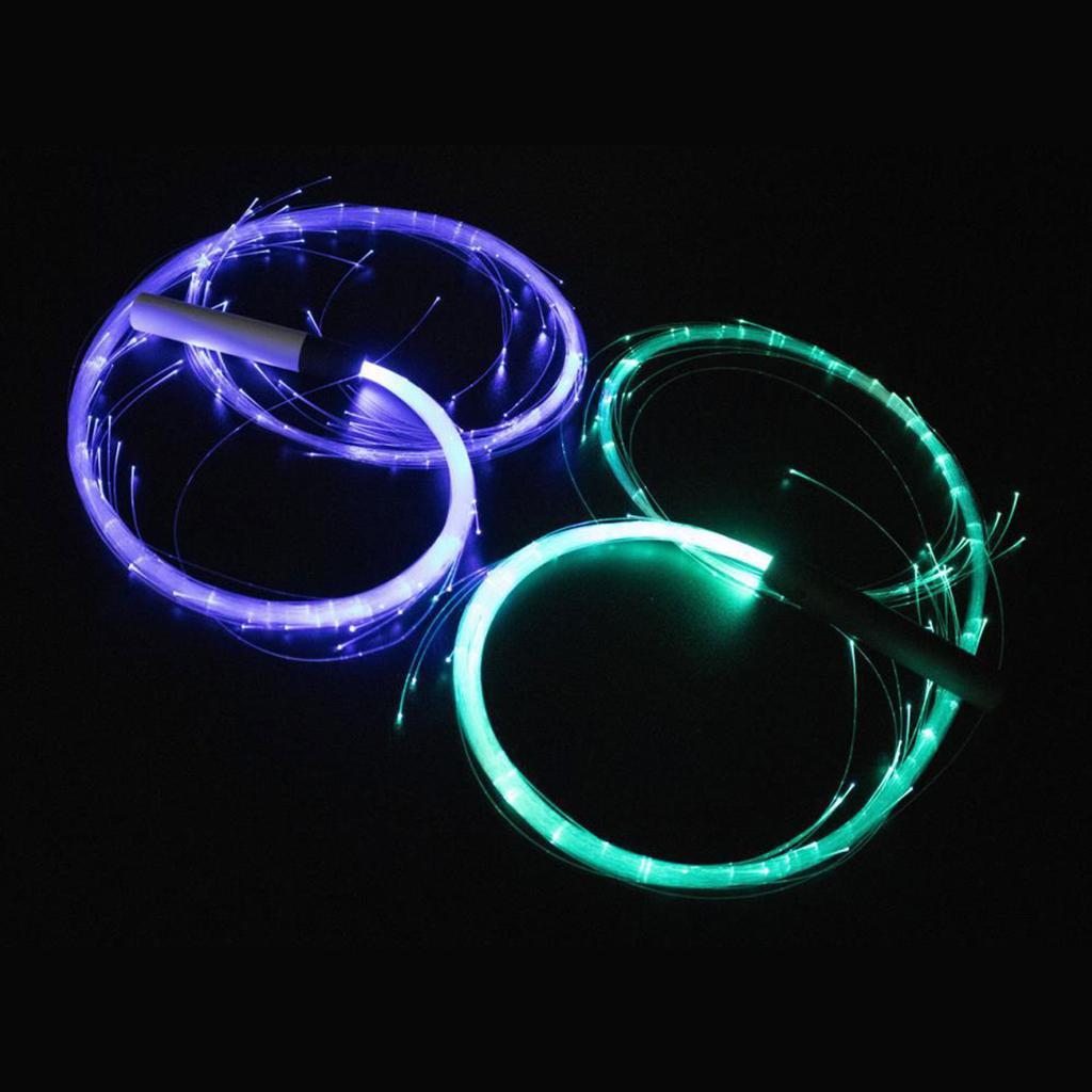 Battery Powered LED Whip LED Optical Fiber Dance Whips 360° Swivel Whip Toy 22 Color Effect Modes  Light Up Dancing
