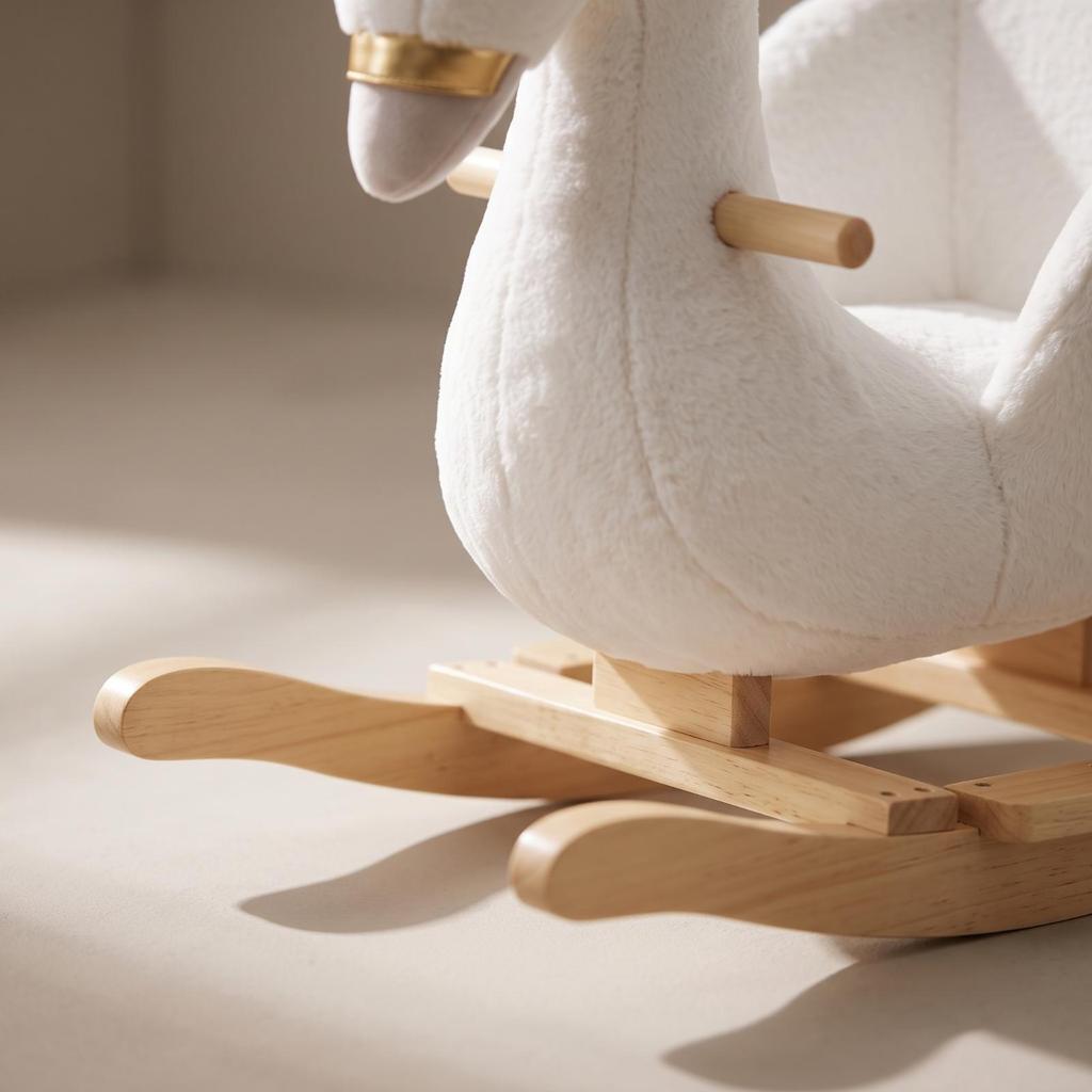 Swan Rocking Chair Safe Cute for Nursery, Young Children, Kids