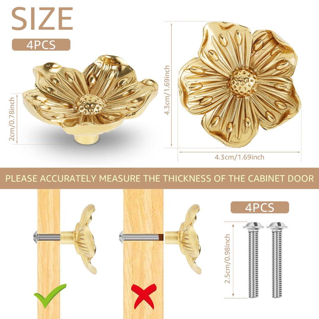 Brass Drawer Knobs Hardware Cabinet Knobs Drawer Cabinet DIY Pulls Cabinet Drawer Pull Handle Furniture Decorative Pull Knobs