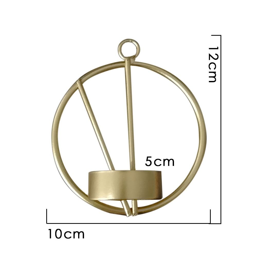 Easy to Clean Wall Hanging Tea Lights Iron Art Round Metal Wall Holder  Wedding