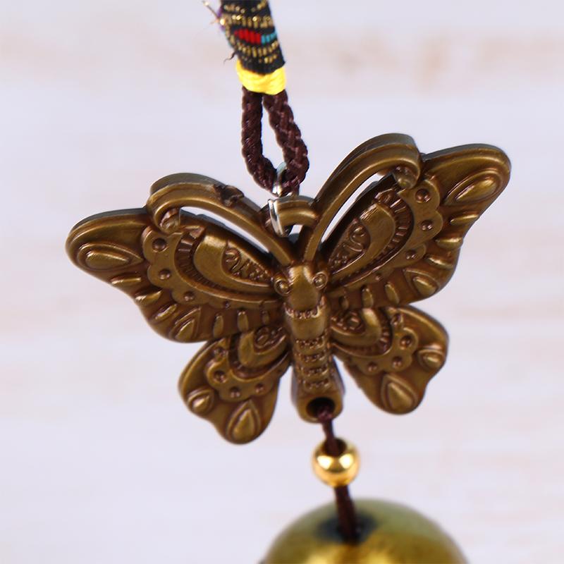 Retro Metal Wind Chime 6 Bells Vintage Butterfly for Outdoor Garden Patio Home Decor
