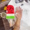 1pc Extra Large Watermelon Popsicle Sponge Multifunctional, Soft Polyurethane Cleaning Brush for Dishes Bath Toys, Cute Cartoon Design,