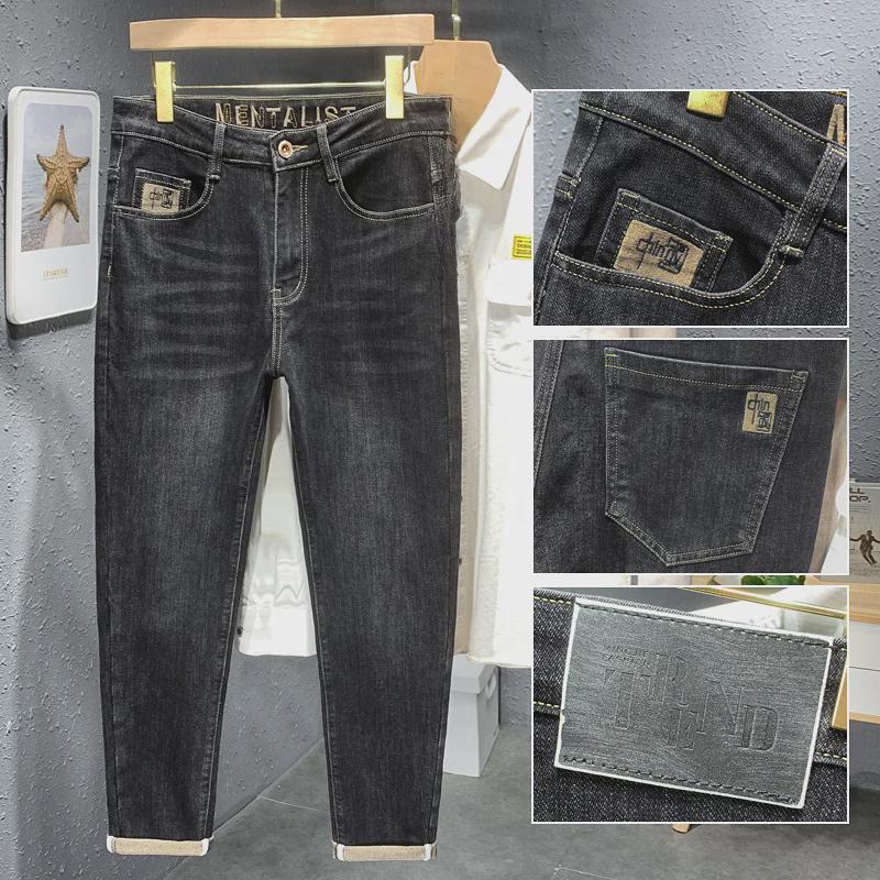 2023 Spring Men's Slim Fit Embroidered Stretch Jeans