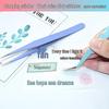 Colorful Stainless Steel Curved Tweezers for False Eyelashes and Planner Clips