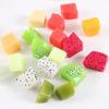 DIY Fruit Pie Materials: Kiwi & Dragon Fruit Play Food Pieces - Handmade Model Ornaments & Props