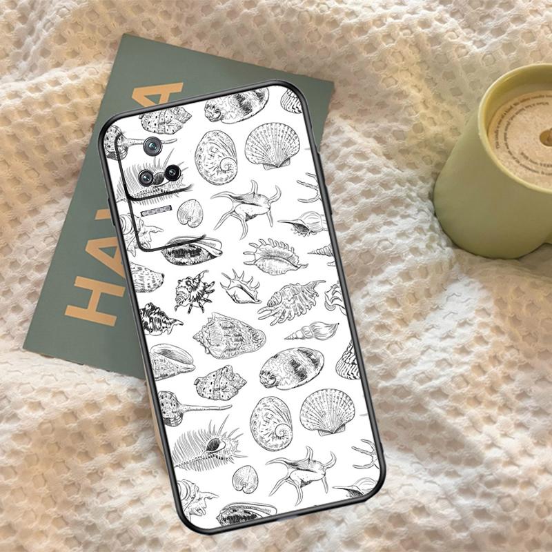 Seashell Shell Sea Art Case For Xiaomi 14T 13T Pro 11T 12T 13 14 15 Ultra POCO X7 Pro X3 X5 X6 F5 F6 M6 Pro Cover