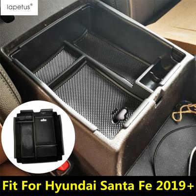 Car Central Console Armrest Storage Box Organizer Phone Holder Tray For Hyundai Santa Fe  -  Auto Accessories Interior