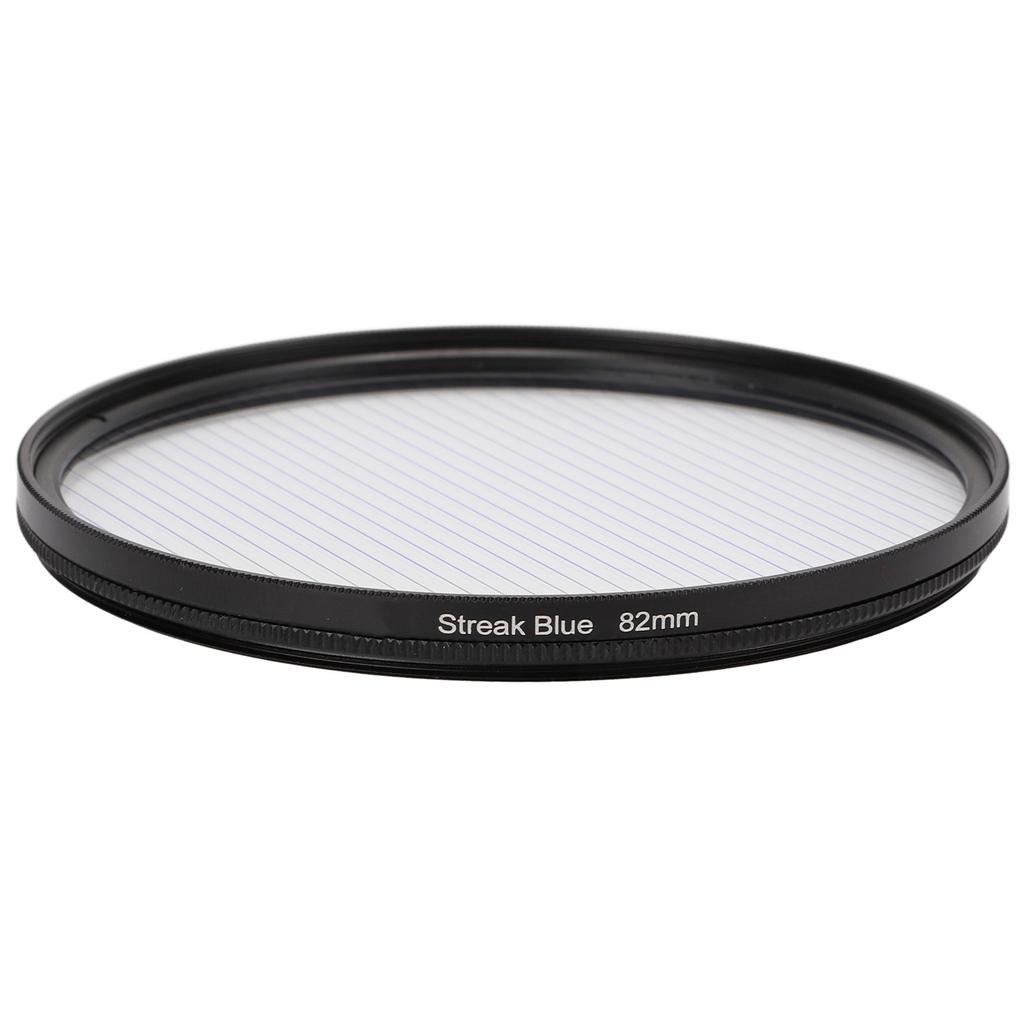 Junestar 82mm Streak Effect Digital Camera Filter Lens Cinematic Effect Lens Filter for Fujifilm Blue Streak