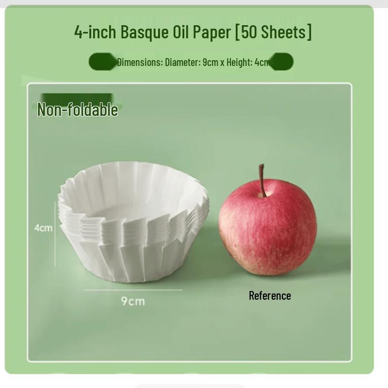 4-inch Basque Cheesecake Baking Molds, Oil-Proof, 3-Pack