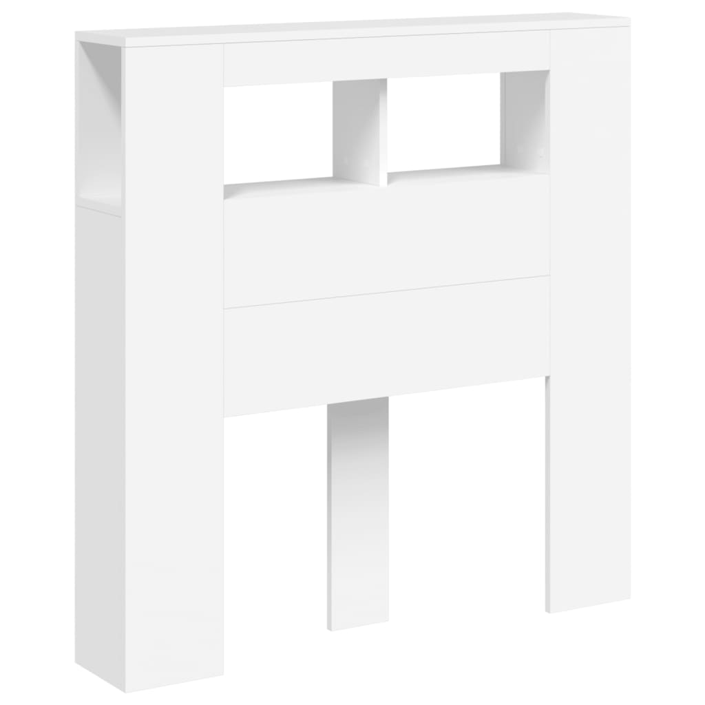 Vidaxl Testata del Letto con LED, Bianca, 100X18,5X103,5 Cm