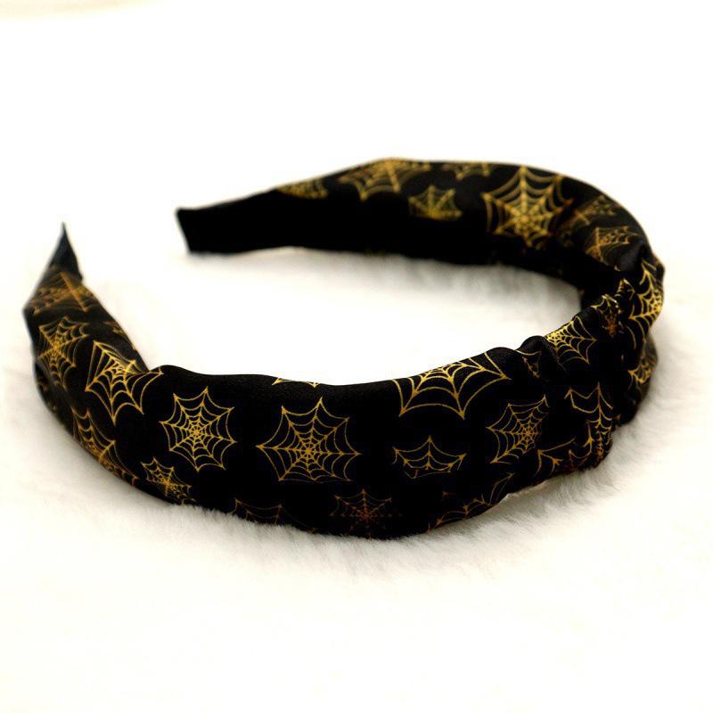 Halloween Pumpkin Knotted Headband - Festive Fashion Fabric Headwear