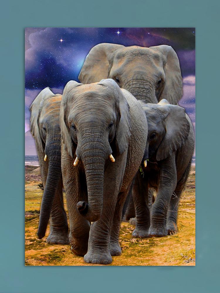African Elephants Posters Modern Home Decor Animal Canvas Prints Wall Art Pictures for Living Room Interior Decorative Painting