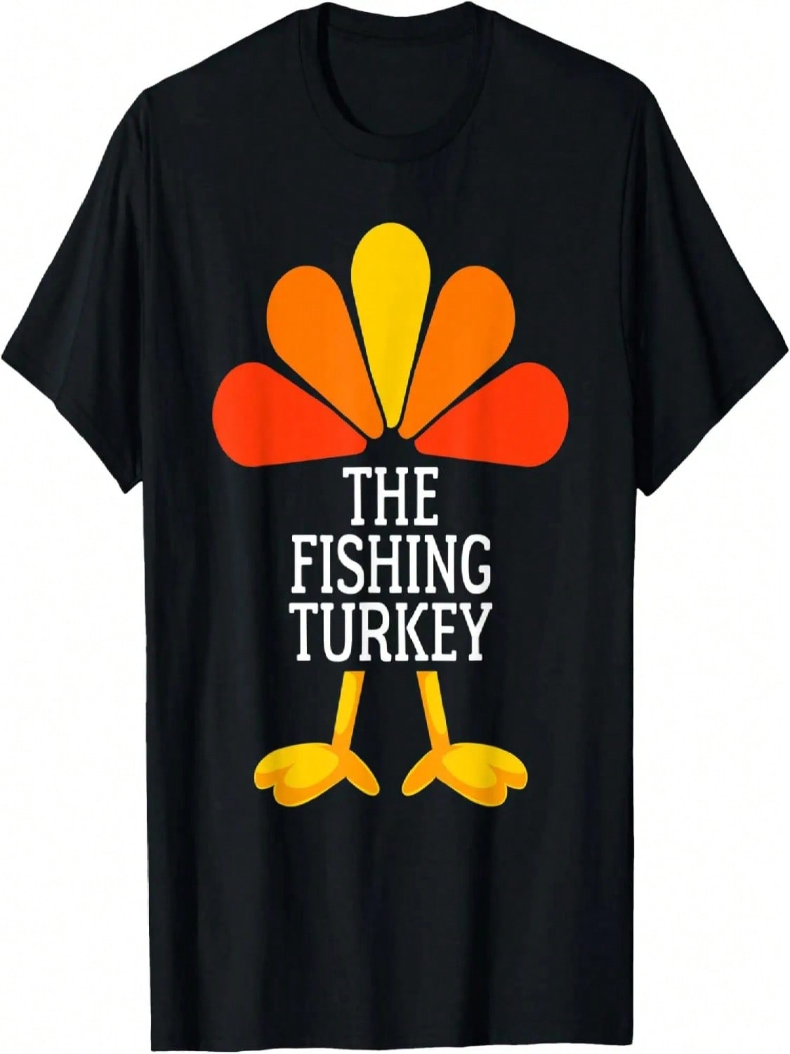 The Fishing Turkey Funny Thanksgiving Matching Family Group T-Shirt S разноцветный
