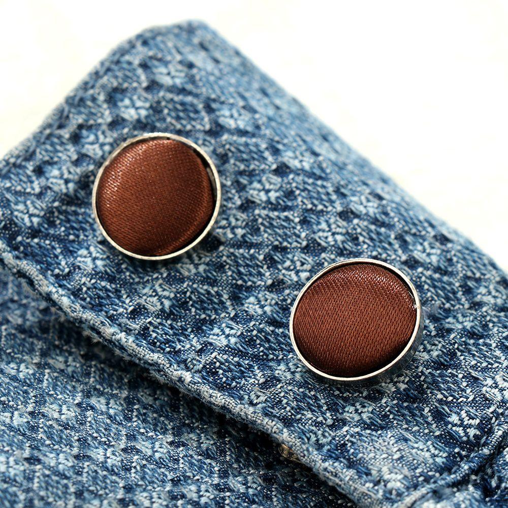 High Quality Round Plain Wedding Stylish Mens Cufflinks Apparel Clothes Buttons Shirt Cuff Links