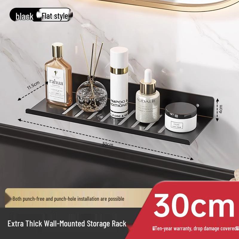 No-Drill Wall-Mounted Bathroom Shelf for Mirror, Faucet, and Vanity