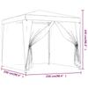 Party Tent with 4 Mesh Side Walls Blue 2.5 X 2.5 M HDPE