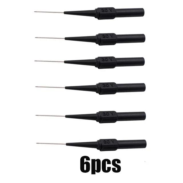 30V Car Tip Probes Diagnostic Tools Auto Multimeter Test Leads Extention Back Piercing Needle Tip Probes Mechanical Tools Code Readers 4