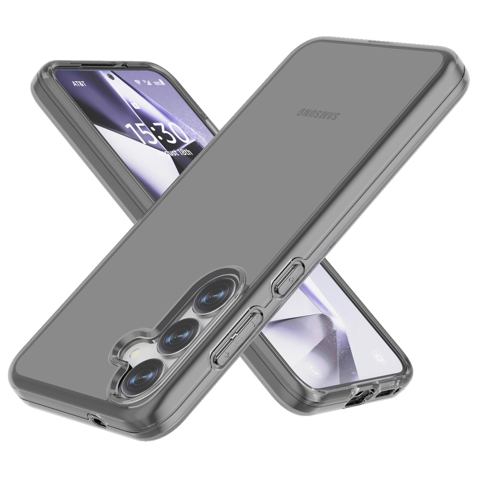 

For Samsung Galaxy S25 Case PC+TPU Shockproof Clear Phone Cover Transparent Black