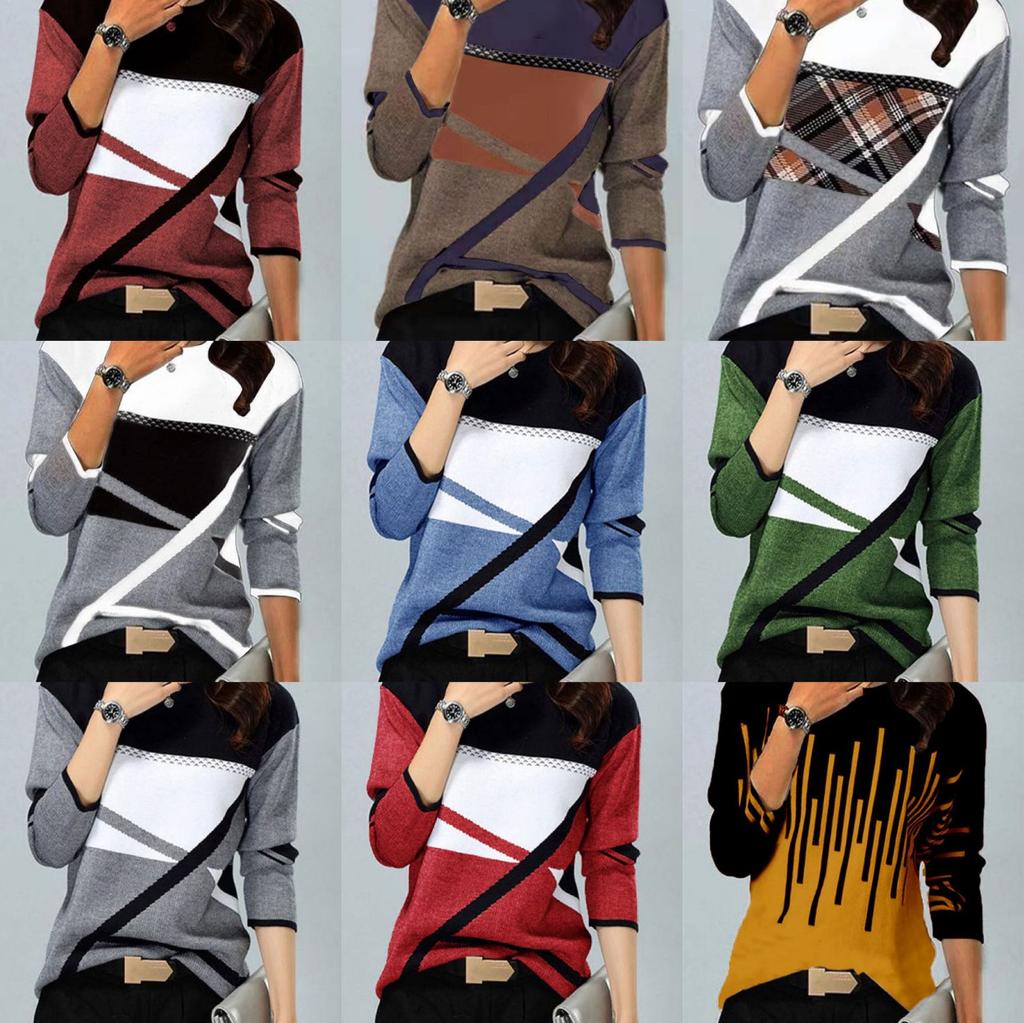 Chandail à Col Rond Pour Femme – Tenue Décontractée à Col Rond