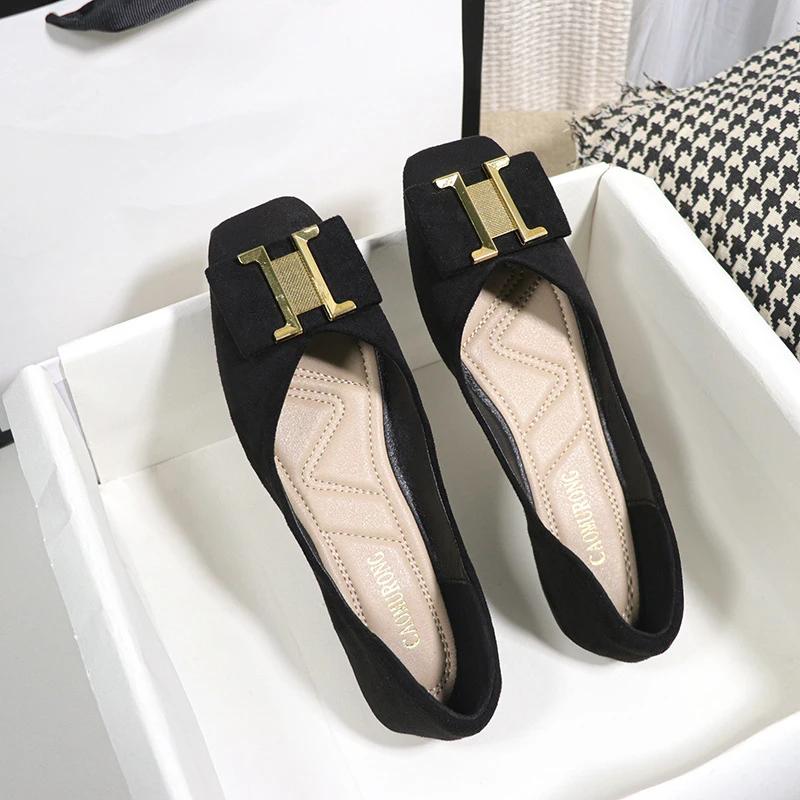 Women Slip-on Loafers Suede Leather Casual Boat Shoes Girl Fashion Flat Shoes