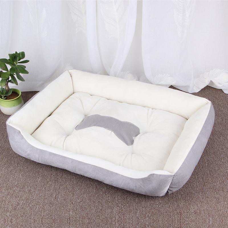 Square Breathable Dog Bed for Large Dog Cushion Non-slip Sleeping Cat Bed Winter Warm Thickened Dog Bed Soft Cat Mat Pet House