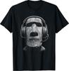 Lustiges Gamer Y2K Osterinsel Moai Statue Kopf T-Shirt